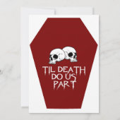 Sarg-(rote) Hochzeits-Einladung Einladung (Rückseite)