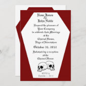 Sarg-(rote) Hochzeits-Einladung Einladung (Vorne/Hinten)