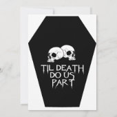 Sarg-(schwarze) Hochzeits-Einladung Einladung (Rückseite)