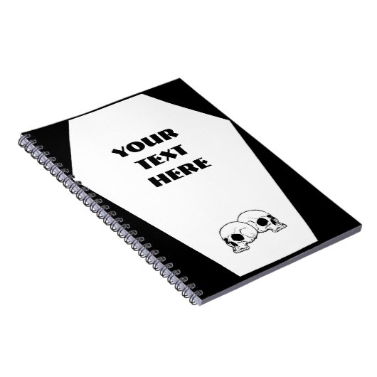 Sarg-(schwarzes) Notizbuch Notizblock (Rechte Seite)