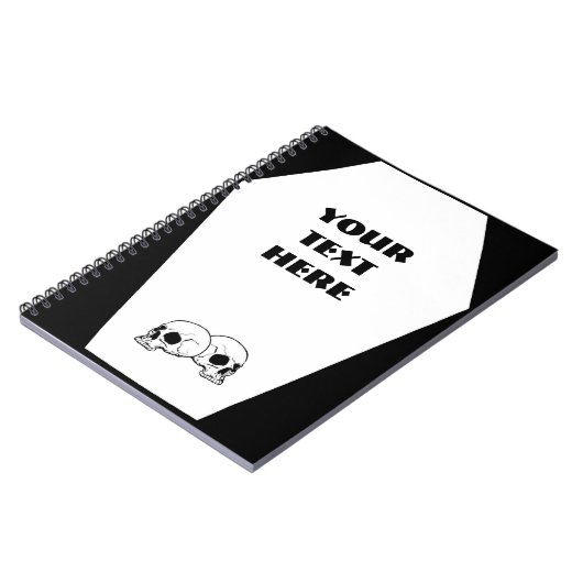 Sarg-(schwarzes) Notizbuch Notizblock (Linke Seite)