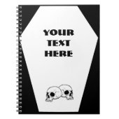 Sarg-(schwarzes) Notizbuch Notizblock (Vorderseite)