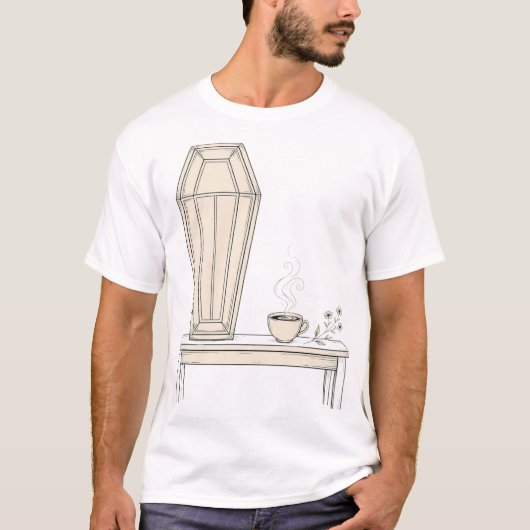 Sarg und Kaffee T-Shirt (Vorderseite)