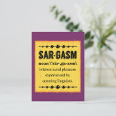 Sargasmus Postkarte (Stehend Vorderseite)