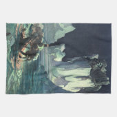 Sargasso Sea Grim Sensenmann & Sinking of Titanic Geschirrtuch (Horizontal)