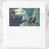 Sargasso Sea Grim Sensenmann & Sinking of Titanic Rechteckiger Aufkleber (Tasche)