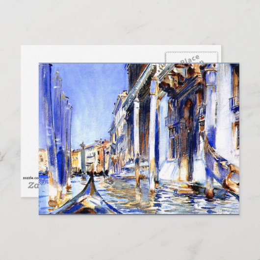 Sargent - Blick auf den Canale Grande Postkarte (Vorne/Hinten)