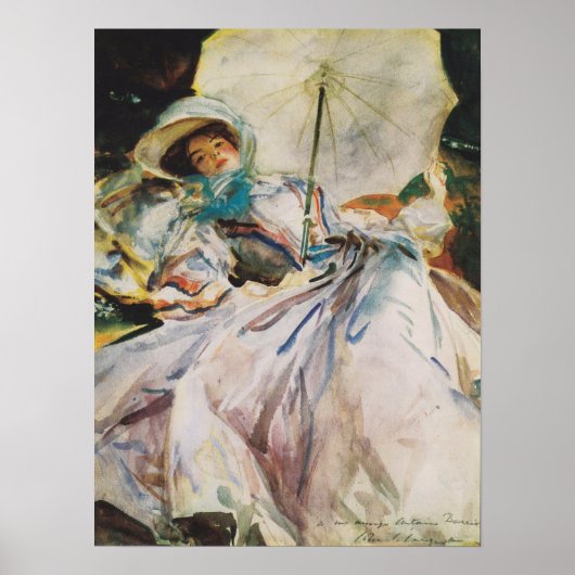 Sargent - Dame Mit Sonnenschirm 1900 Poster (Vorne)