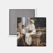 Sargent: Der Brunnen, Villa Torlonia, Frascati Magnet (Vorderseite/Rückseite)