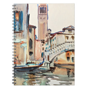 Sargent - Eine Brücke und ein Campanile, Venedig, Notizblock