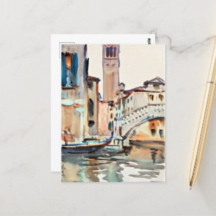 Sargent - Eine Brücke und ein Campanile, Venedig, Postkarte