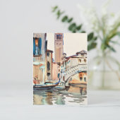Sargent - Eine Brücke und ein Campanile, Venedig, Postkarte (Stehend Vorderseite)