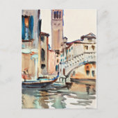 Sargent - Eine Brücke und ein Campanile, Venedig, Postkarte (Vorderseite)