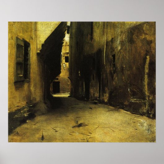 Sargent - Eine Straße in Venedig 1882 Poster (Vorne)