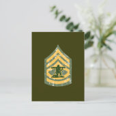 Sargent First Class - Militärischer Patch Postkarte (Stehend Vorderseite)