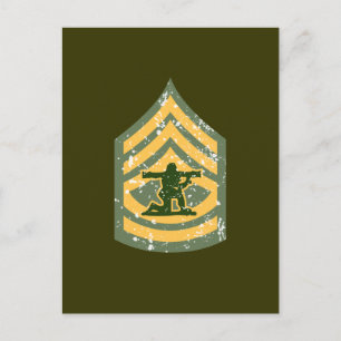 Sargent First Class - Militärischer Patch Postkarte