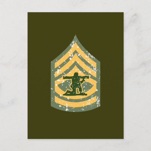 Sargent First Class - Militärischer Patch Postkarte (Vorderseite)