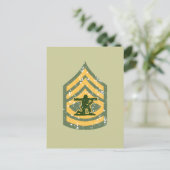 Sargent First Class - Militärischer Patch Postkarte (Stehend Vorderseite)