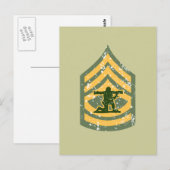 Sargent First Class - Militärischer Patch Postkarte (Vorne/Hinten)