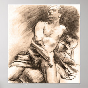 Sargent - Kneeling-Modell Poster
