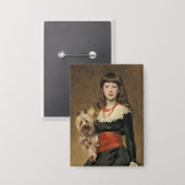 Sargent Mädchen mit Hund Beatrice Townsend Porträt Button (Vorderseite/Rückseite)