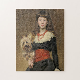 Sargent Mädchen mit Hund Beatrice Townsend Porträt Puzzle