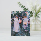 Sargent - Nelken, Lily, Lily, Rose Postkarte (Stehend Vorderseite)