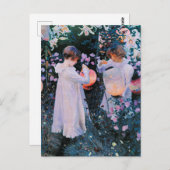 Sargent - Nelken, Lily, Lily, Rose Postkarte (Vorne/Hinten)