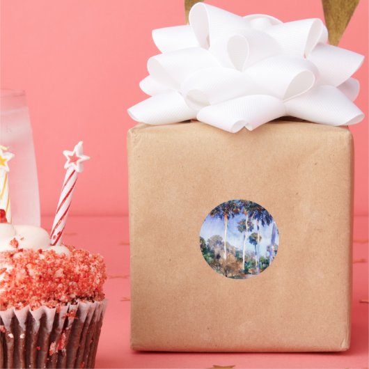 Sargent - Palms, ein John Singer Sargent Gemälde Runder Aufkleber (Party)