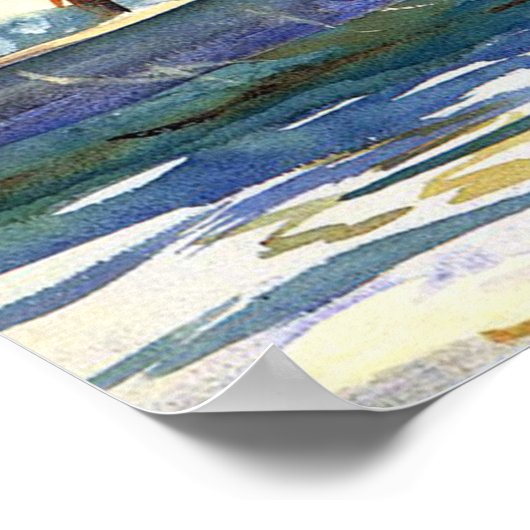 Sargent - Schifffahrt Mallorca 1908 Poster (Ecke)