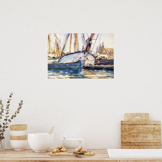 Sargent - Schifffahrt Mallorca 1908 Poster (Küche)