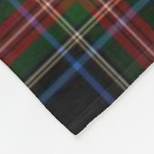 Sargent/Stewart schwarze Tartan-Fleece-Decke Fleecedecke (Ecke)