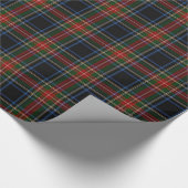 Sargent/Stewart schwarzer Tartan, der Papper Geschenkpapier (Ecke)
