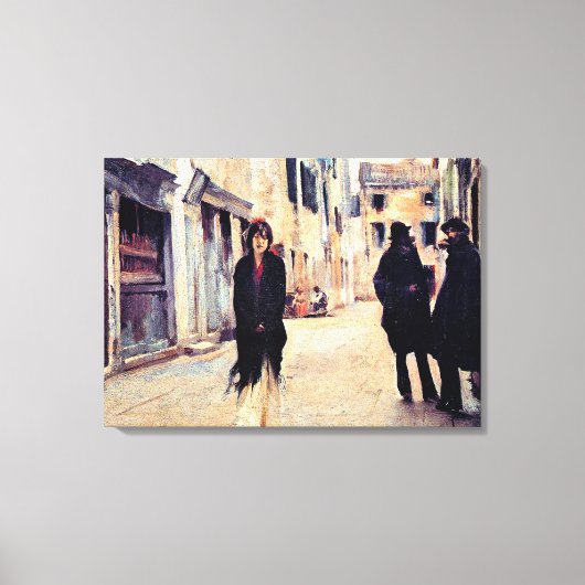Sargent - Straße in Venedig, schöne Kunst Leinwanddruck (Vorderseite)
