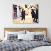 Sargent - Straße in Venedig, schöne Kunst Leinwanddruck (Insitu (Schlafzimmer))