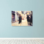 Sargent - Straße in Venedig, schöne Kunst Leinwanddruck (Insitu (Holzboden))