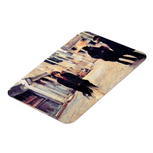Sargent - Straße in Venedig, schöne Kunst Magnet (Linke Seite)