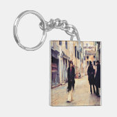 Sargent - Straße in Venedig, schöne Kunst Schlüsselanhänger (Vorderseite links)