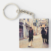 Sargent - Straße in Venedig, schöne Kunst Schlüsselanhänger (Vorderseite)