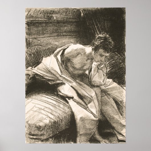 Sargent - Studie eines jungen Mannes sitzend Poster (Vorne)