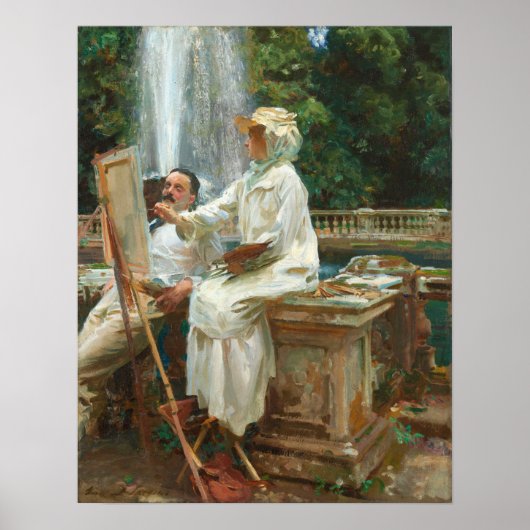 Sargent - The Fountain Villa Torlonia Frascati Poster (Vorne)
