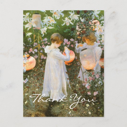 Sargent's Carnation, Lily, Lily, Rose Postkarte (Vorderseite)