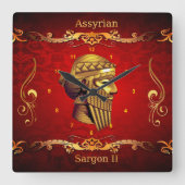 Sargon II Quadratische Wanduhr (Vorderseite)