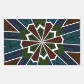 Sari Inspirierte Design mit komplizierten Details Rechteckiger Aufkleber (Vorderseite)