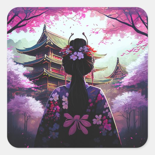 Sari Kirschblüten - Aufkleber (Vorderseite)