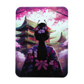 Sari Kirschblüten - Flexibler Fotomagnet Magnet (Vertikal)