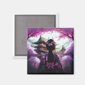 Sari Kirschblüten - Magnet (Vorderseite/Rückseite)