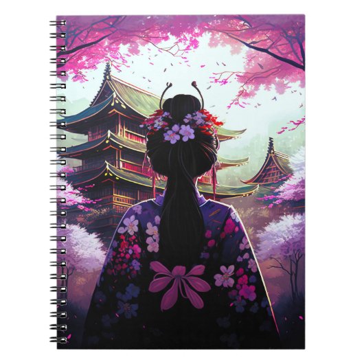 Sari Kirschblüten - Spiral Fotonotizbuch Notizblock (Vorderseite)