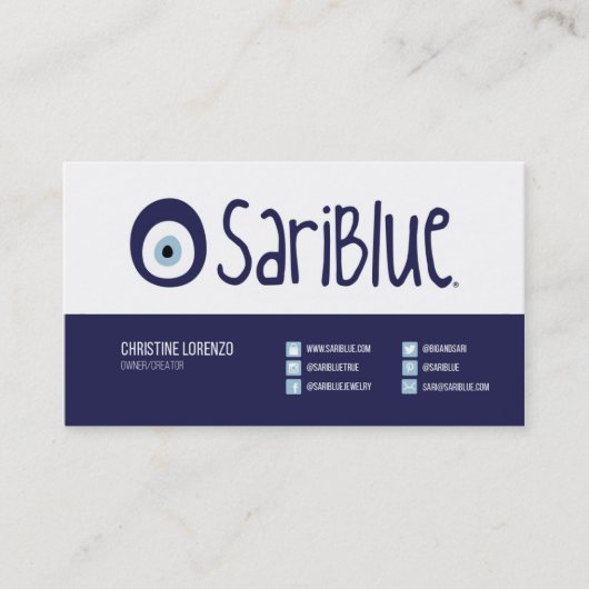 SariBlue | Visitenkarte 2 (Vorderseite)