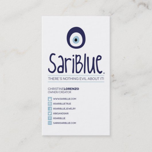 SariBlue | Visitenkarte 3 (Vorderseite)